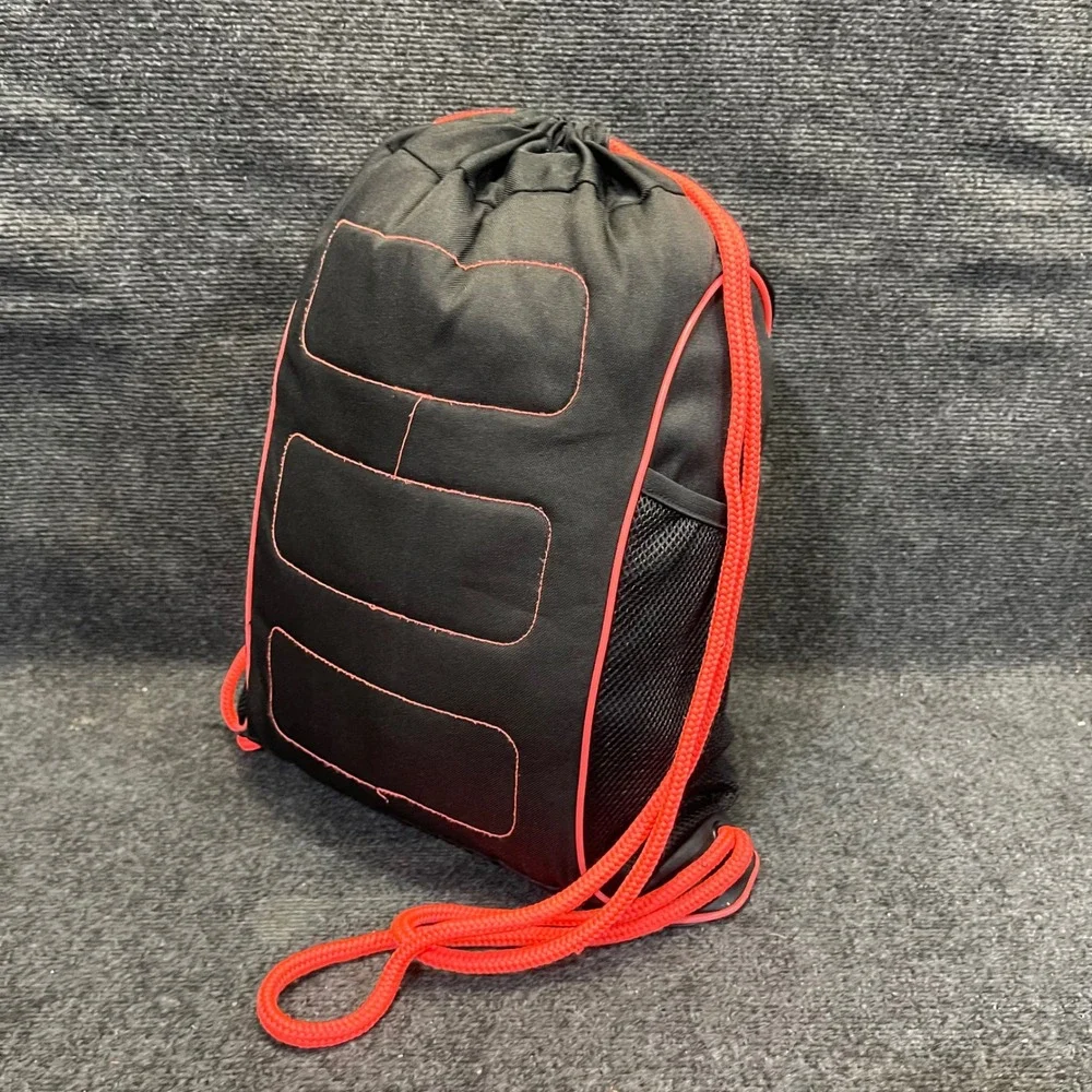 Adidas 103974-F Black Infrared Team Speed Drawstring Sackpack Cinch Gym Bag